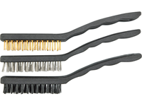 Borstel Set 3-delig – Messing, Staal en Nylon 17 cm