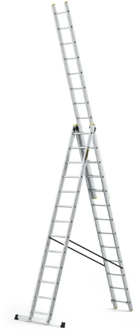 3-delige aluminium ladder 3x13 treden PRO