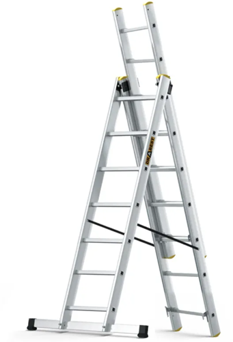 3-delige aluminium ladder 3x7 treden PRO