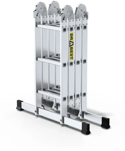 Ladder aluminium 4x3 treden met platform PRO-2