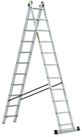 2-delige aluminium ladder 2x11 treden PRO