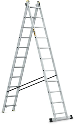 2-delige aluminium ladder 2x11 treden PRO