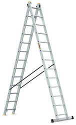 2-delige aluminium ladder 2x13 treden PRO