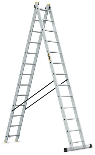 2-delige aluminium ladder 2x13 treden PRO