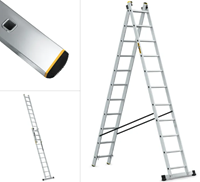 2-delige aluminium ladder 2x11 treden PRO-3