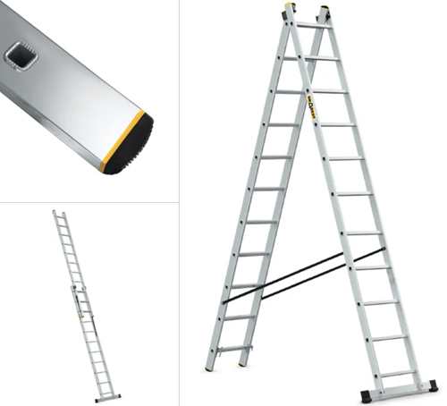 2-delige aluminium ladder 2x11 treden PRO-3