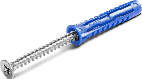 Universele plug 8x40 mm met schroef 5,0x60 mm - 50 stuks