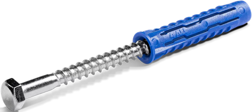 Universele plug 12x60 mm met schroef 8,0x80 mm - 10 stuks