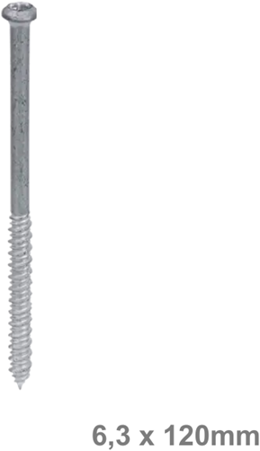 KLIMAS - WBSW - Zelftappende schroef 6,3x120mm 100 stuks