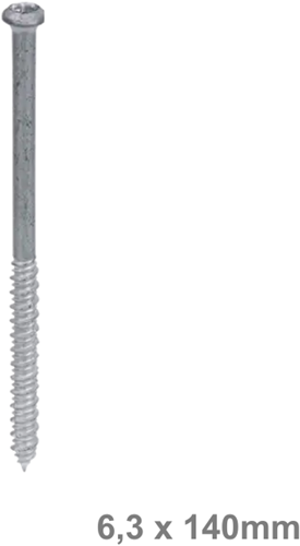 KLIMAS - WBSW - Zelftappende schroef 6,3x140mm  100 stuks 
