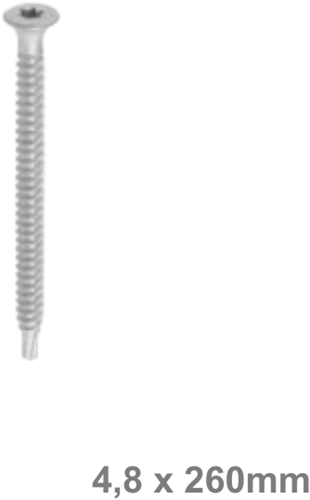 KLIMAS - WSR-T - Zelfborende schroef 4,8x260mm  100 stuks 