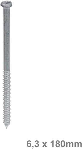 KLIMAS - WBSW - Zelftappende schroef 6,3x180mm 100 stuks 