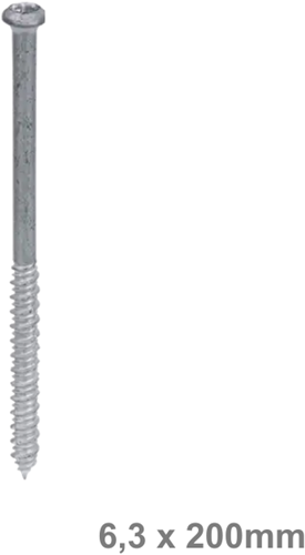 KLIMAS - WBSW - Zelftappende schroef 6,3x200mm 100 stuks 