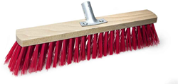 Straatbezem 80 cm met metalen houder