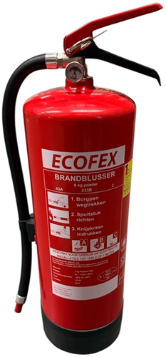 Poederblusser 6 kg abc permanent druk