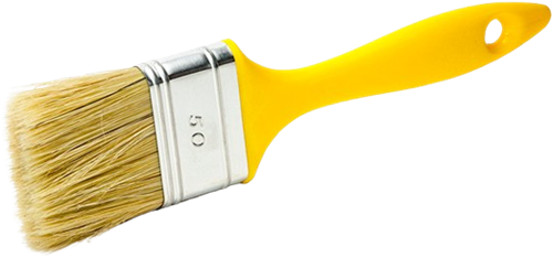 Platte kwast 40x15 mm - gelakt 