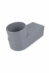 Stadsuitloop PVC ø100mm 60x100mm