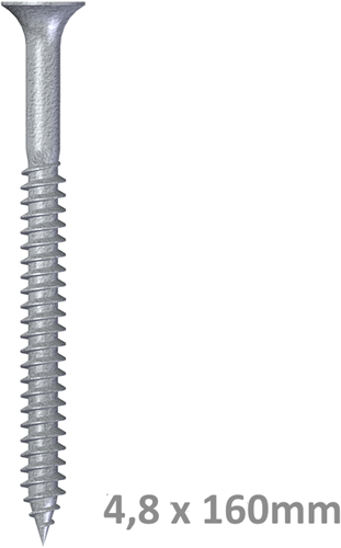 Eurofast EDS-S-48160 SCHROEF PLAT DAK 4,8X160MM