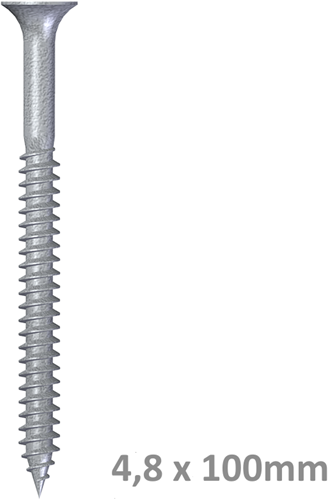 Eurofast EDS-S48100 Schroef plat dak 4,8x100mm 