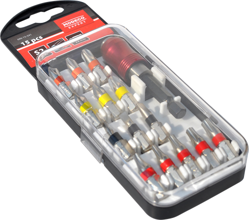 Bitset 25mm PH, PZ, SL, T - 15-delige 
