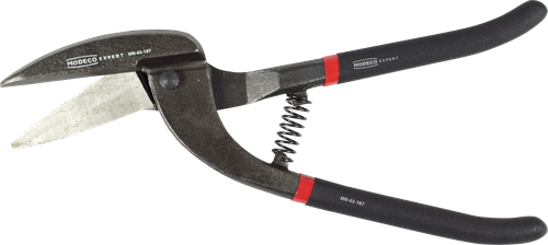 Gebogen blikschaar met rubberen handvat - 300mm 