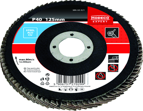 Modeco Expert -  Lamellenschijf – P60 – 125x22,23 mm - Vlak