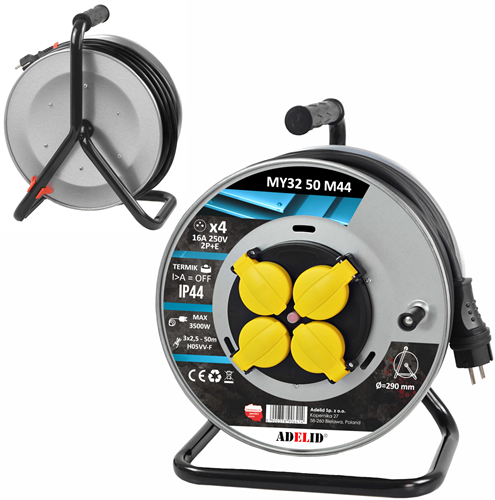 Kabelhaspel OWY 3x2,5 16A 230V IP44 - 50m