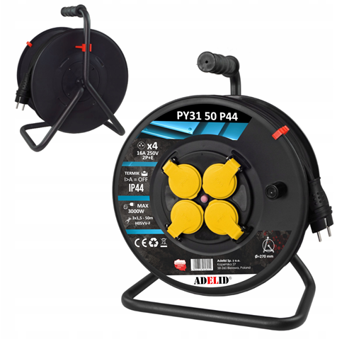 Kabelhaspel OWY 3x1,5 16A 230V IP44 - 50m