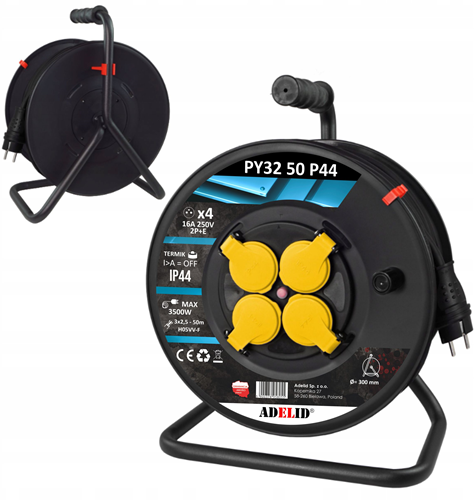 Kabelhaspel OWY 3x2,5 16A 230V IP44 - 50m