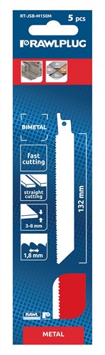 Zaagbladen voor Reciprozzaag voor Metaal 152mm/1,8 mm - 5 stuks