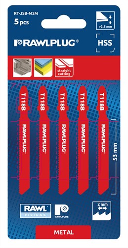Decoupeerzaagbladen voor metaal snijden HSS 77 mm/2mm - 5 stuks
